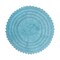 Contemporary Home Living 27.5" Solid Cameo Blue Round Home Essentials Crochet Bath Mat